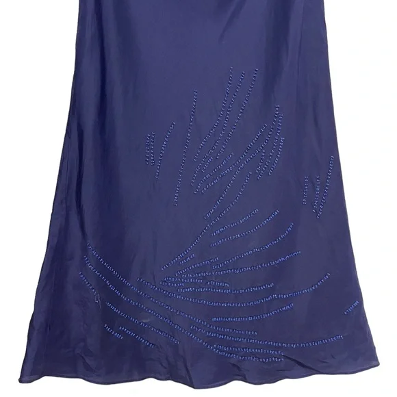 Banana Republic Women’s Navy Blue 100% Silk Skirt Size 2 - Picture 3 of 10